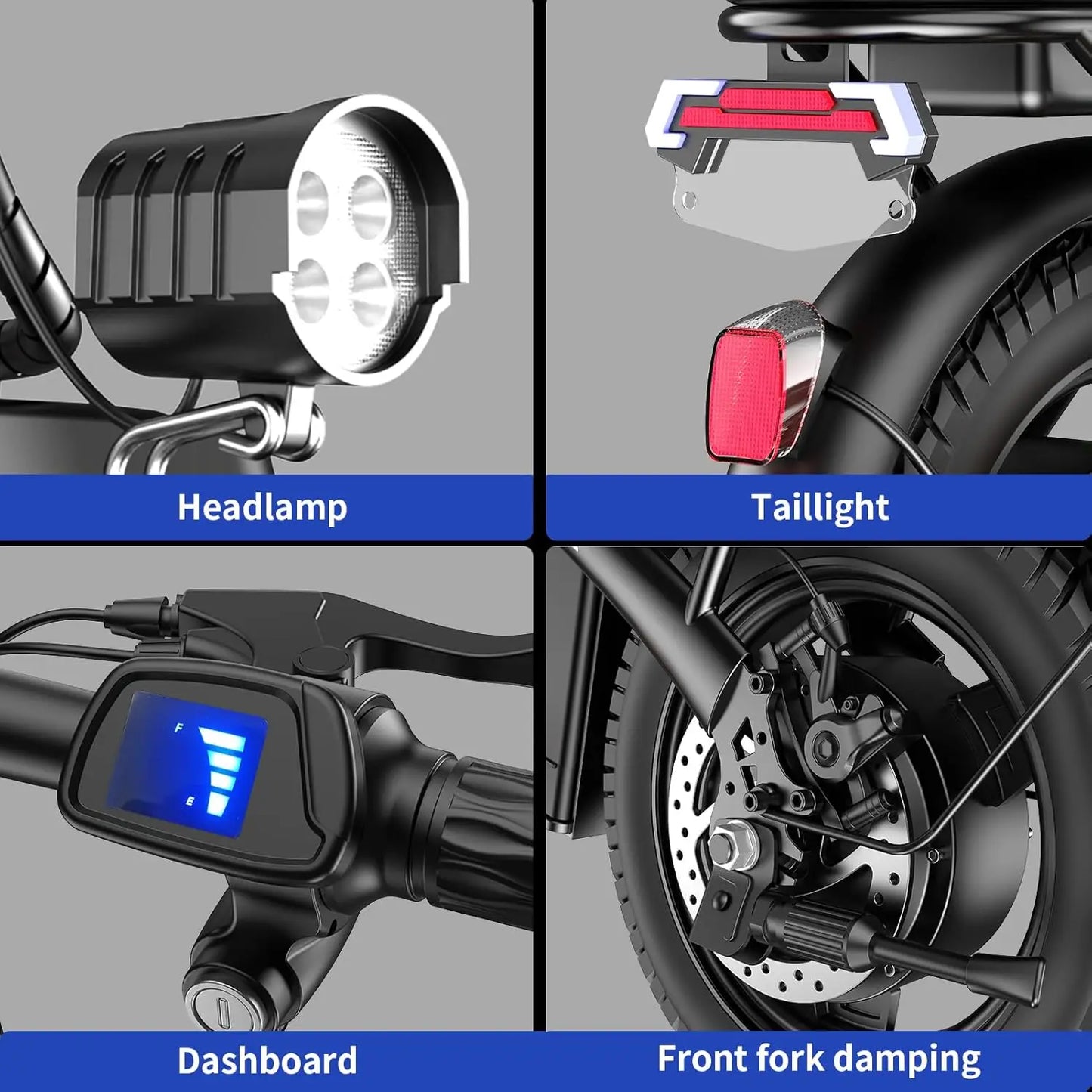 Folding Electric Bike 500W Peak 23MPH 35 Miles