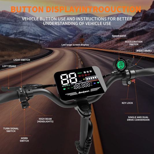 Arwibon Beast Scooter – 5600W Power, 46MPH Speed