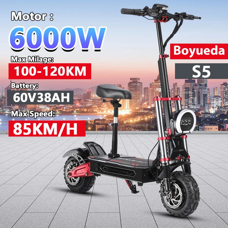 S5 Beast Scooter – 6000W Dual Motor