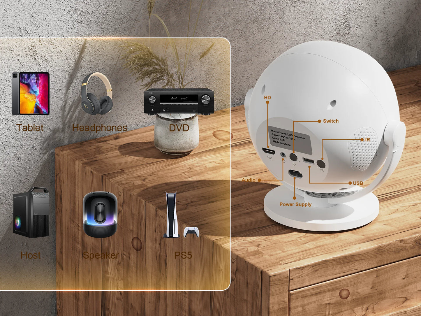 XBJ Sphere Projector – 4K Smart Cinema Anywhere