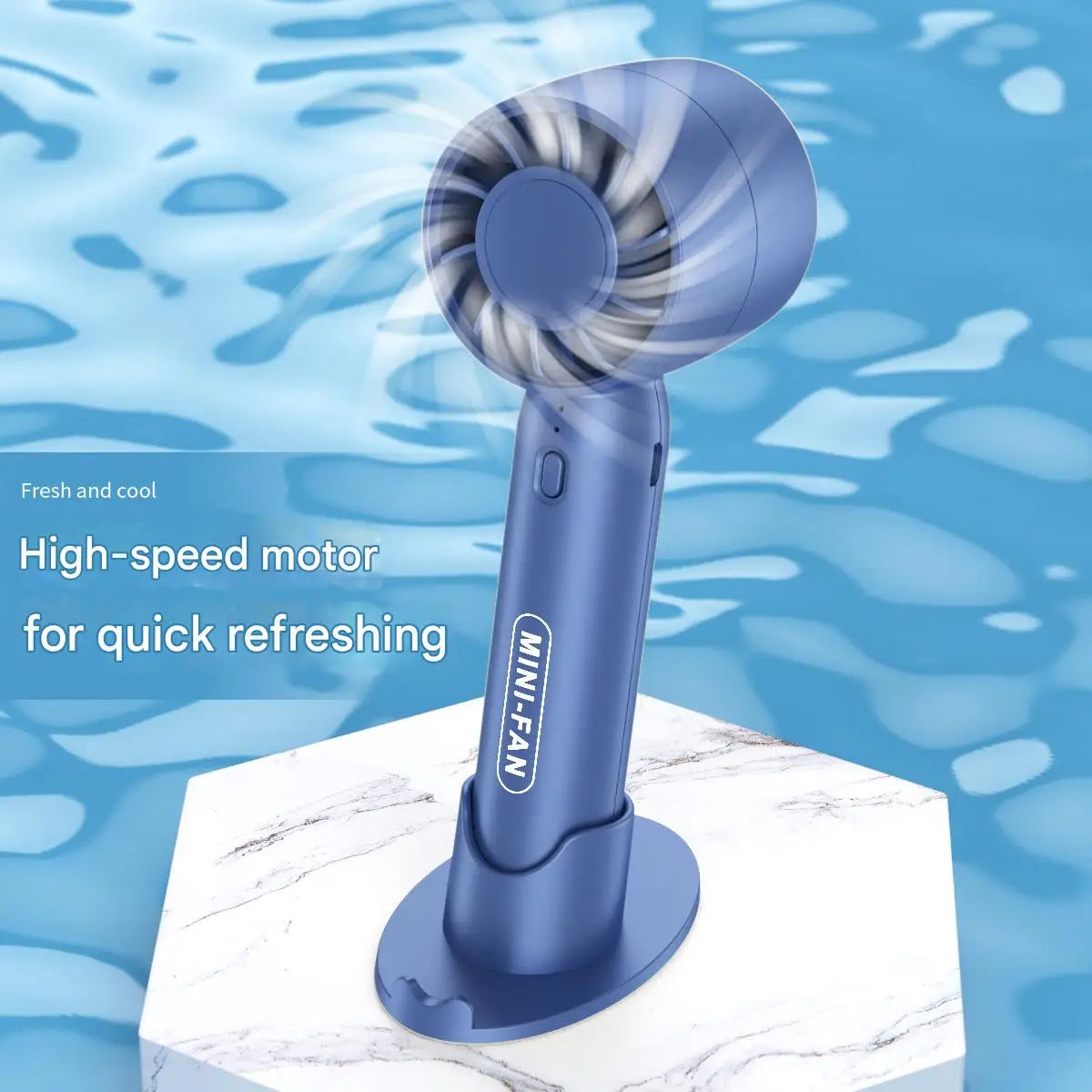 Portable Turbo Fan – Lightweight, Rechargeable, Desktop Stand