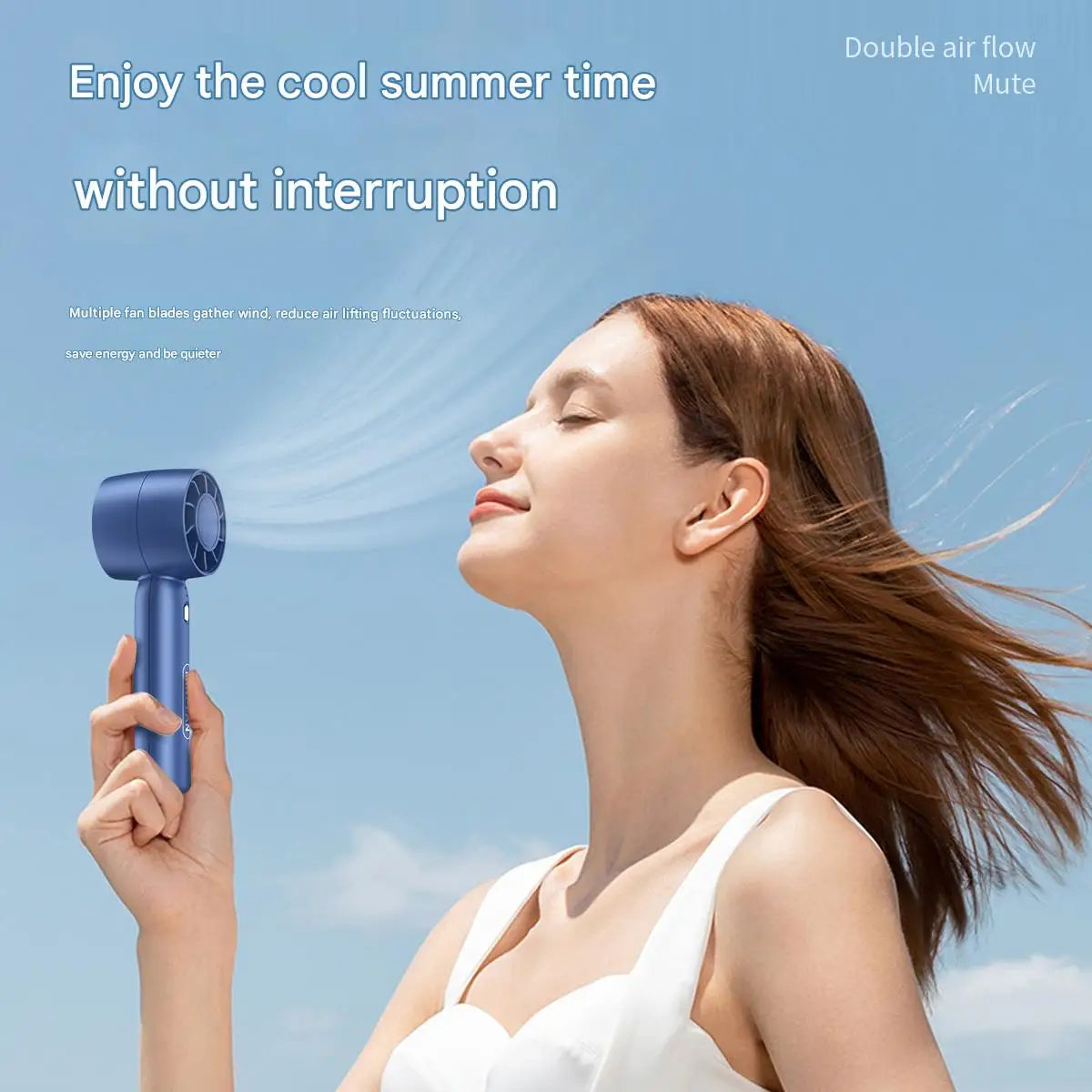 Portable Turbo Fan – Lightweight, Rechargeable, Desktop Stand