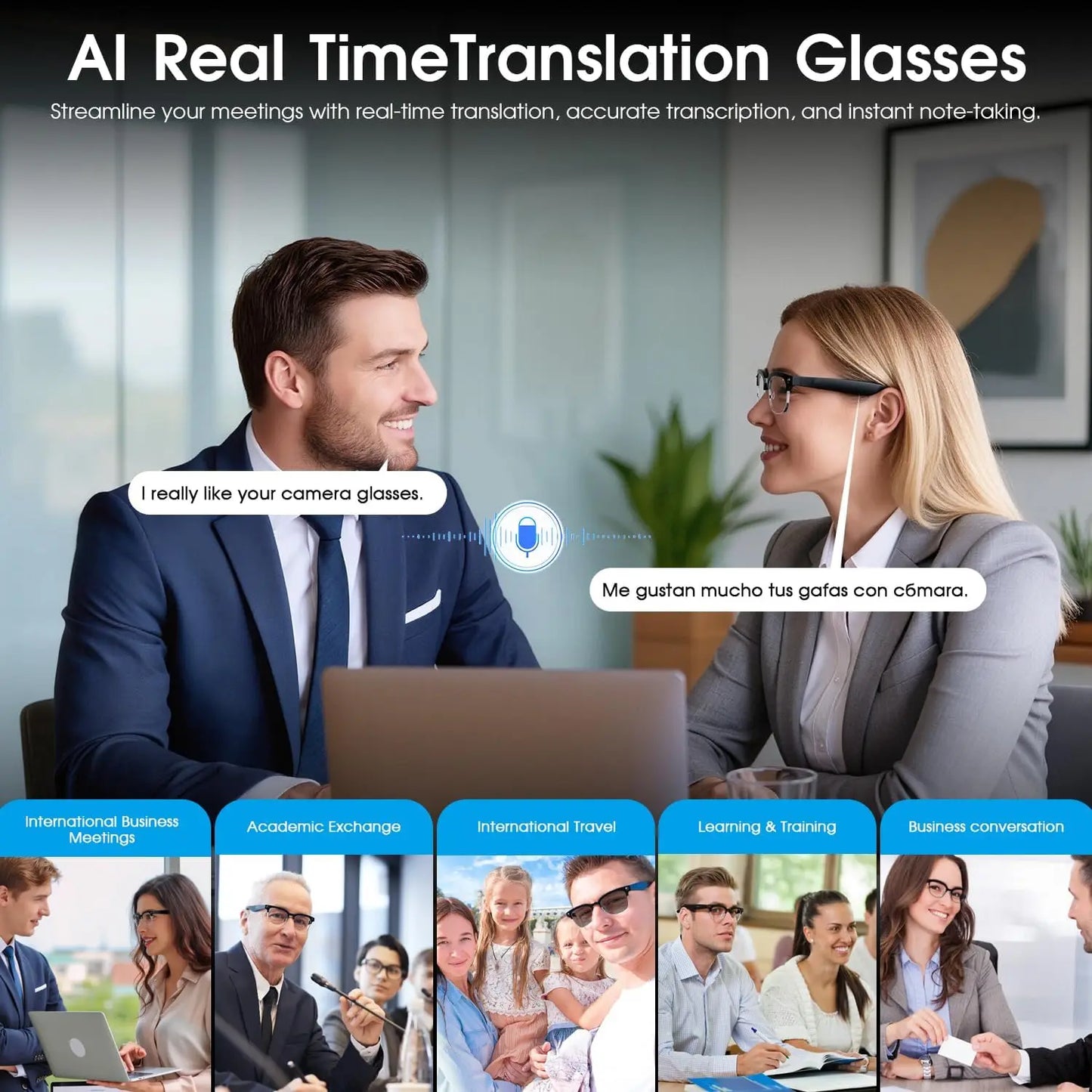 VisionX AI Glasses – Smart Vision, Hands-Free Control