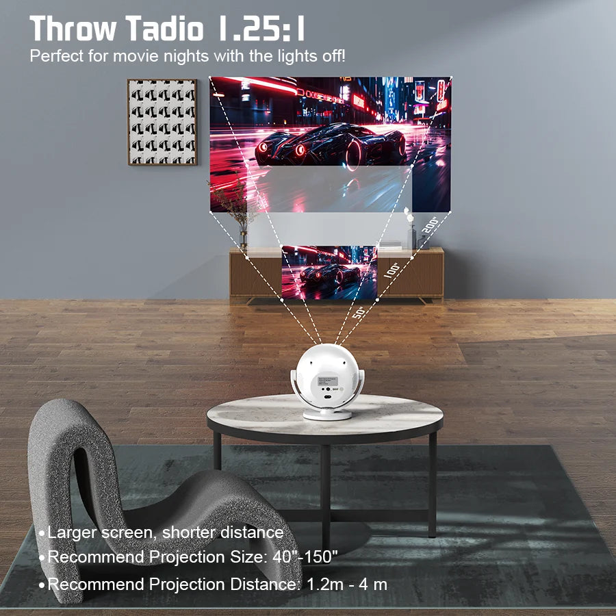 XBJ Sphere Projector – 4K Smart Cinema Anywhere