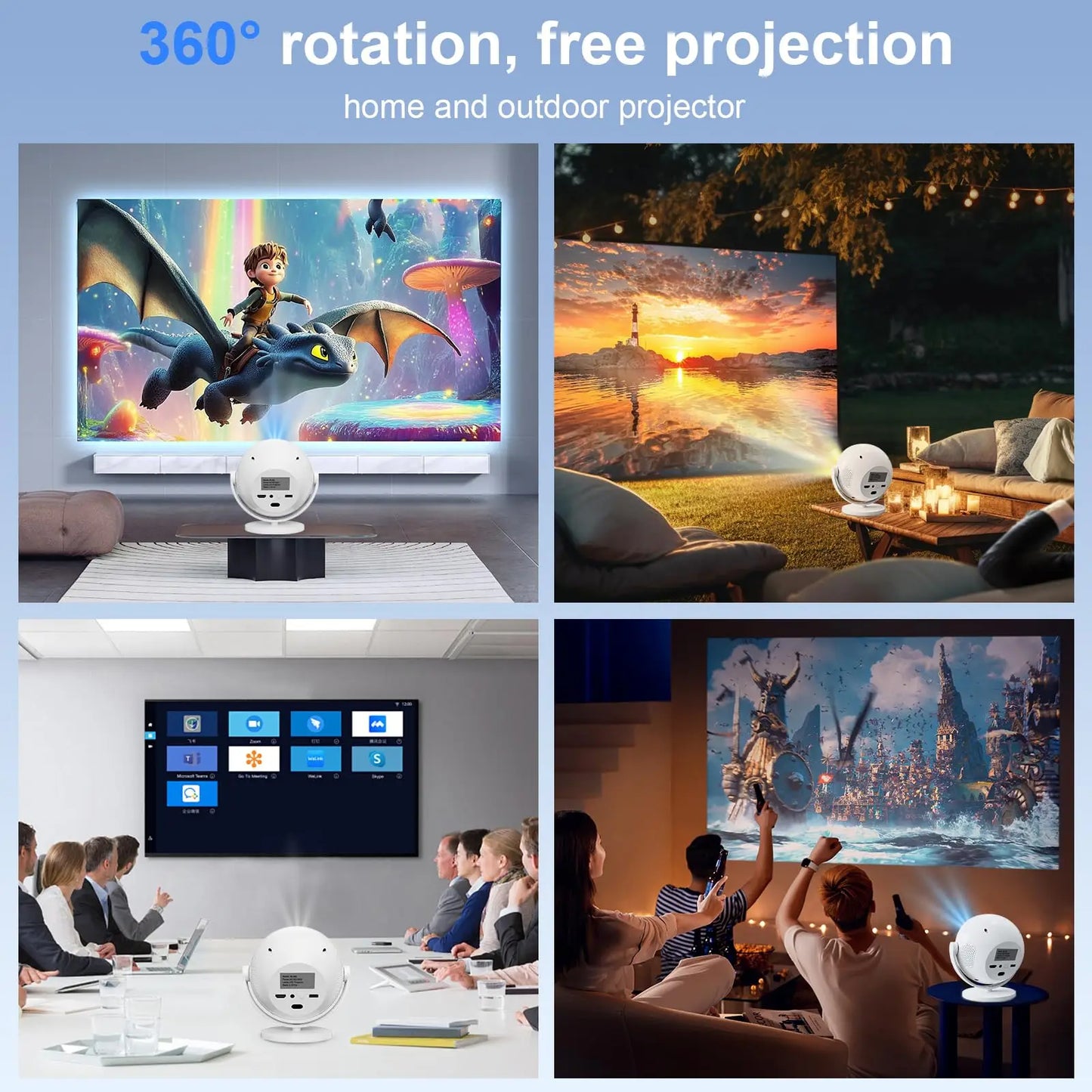 XBJ Sphere Projector – 4K Smart Cinema Anywhere
