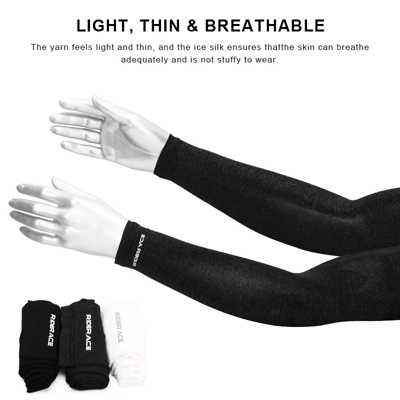 Sports Arm Sleeves – Ice Silk, Quick Dry, UV Protection
