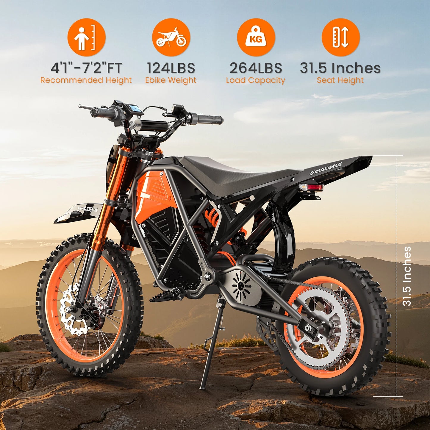 VoltRider X – 3000W Off-Road Electric Bike