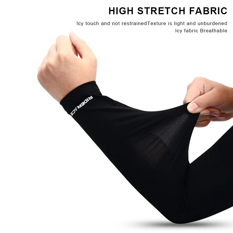 Sports Arm Sleeves – Ice Silk, Quick Dry, UV Protection